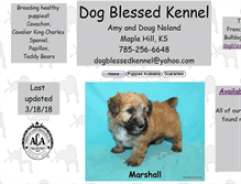 Tablet Screenshot of dogblessedkennel.com